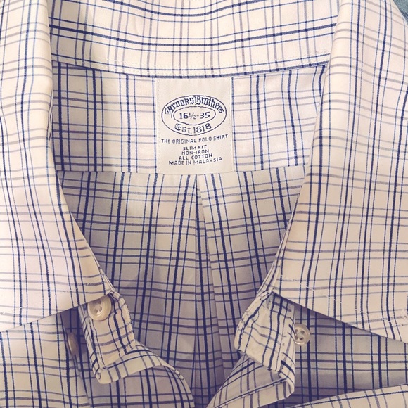 Brooks Brothers Dress Button Down Shirt 16 1/5  35 - Picture 5 of 7
